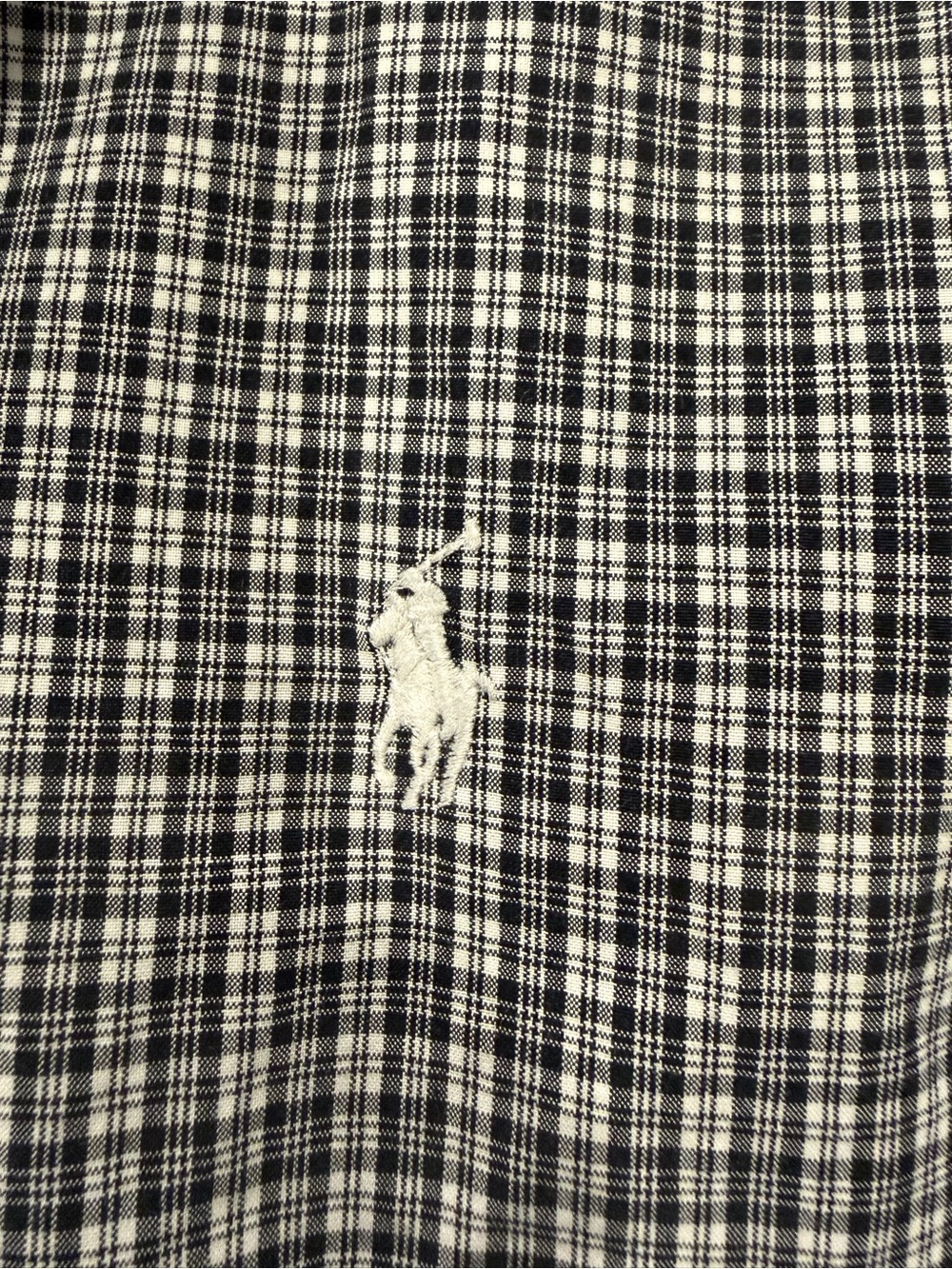 Polo Ralph Lauren Men’s XXL Black White Plaid Short Sleeve Button-Down - Picture 3 of 5